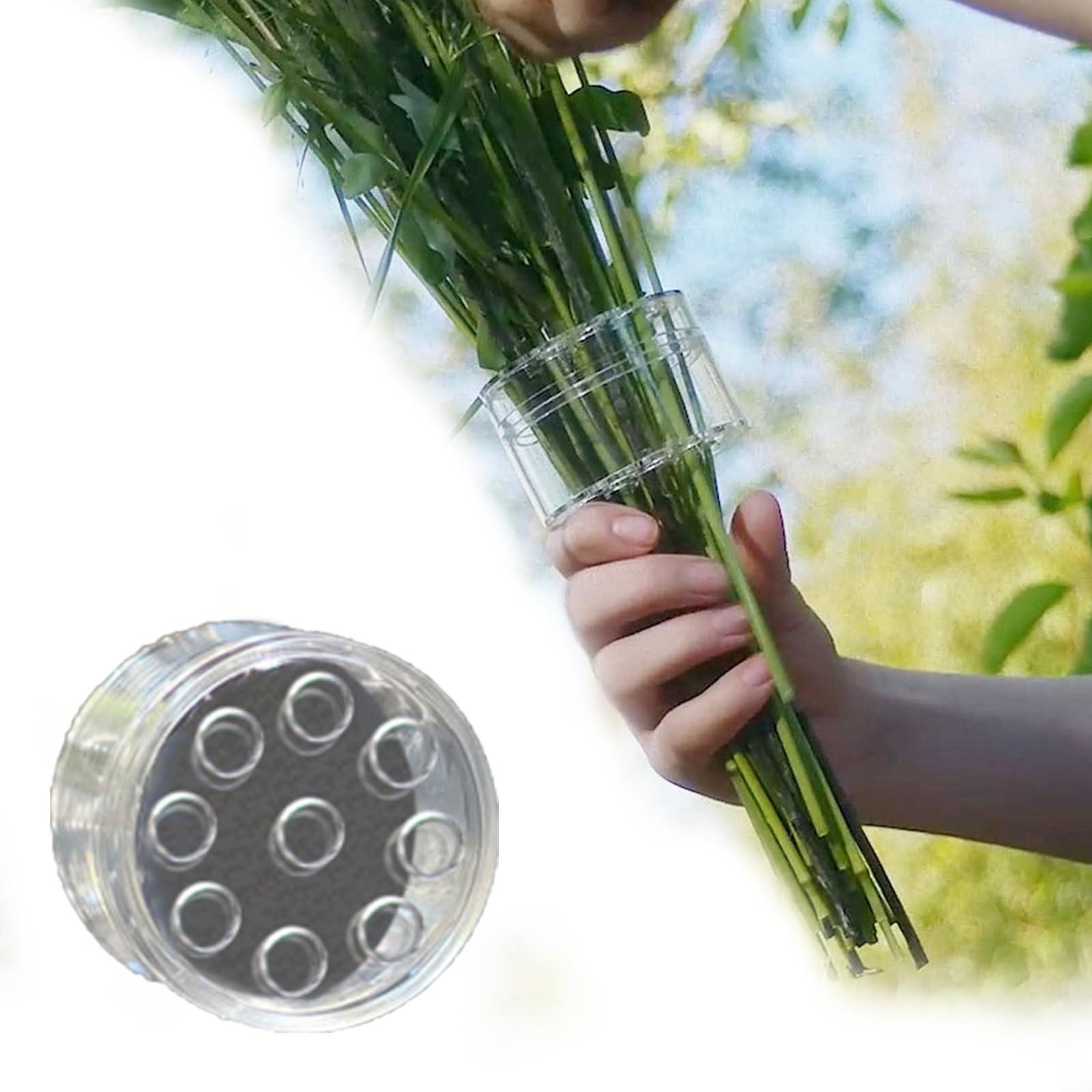 Ikebana Vase Kenzan - ที่จัดดอกไม้แบบเกลียวสำหรับแจกัน ที่จัดดอกไม้แบบ DIY วงแหวนจัดดอกไม้