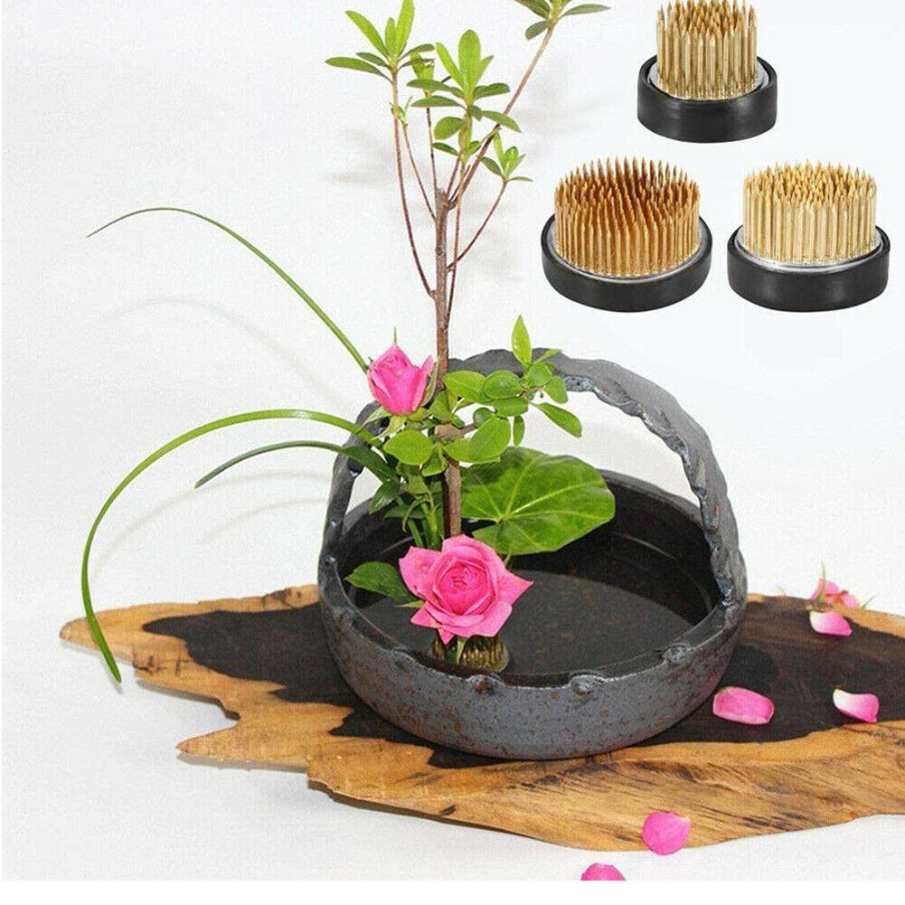 Ikebana Vase Kenzan - รอบ Ikebana ดอกไม้กบปะเก็น Art คงที่จัดเครื่องมือขนาดเล็ก Ikebana