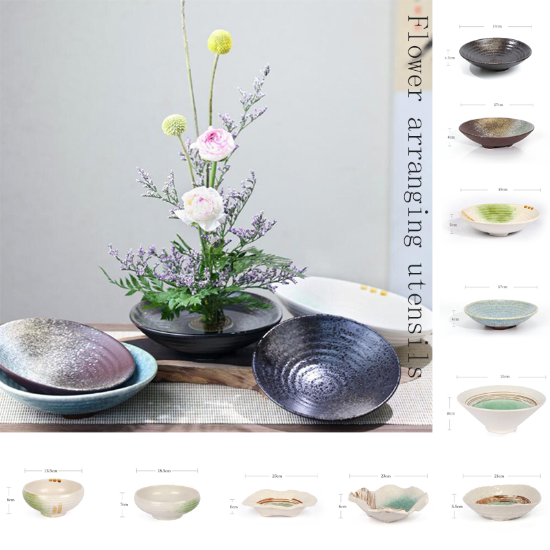 Ikebana Vase Kenzan - แจกันเซรามิกรูปกบญี่ปุ่นอุปกรณ์ชามดอกไม้ ikebana โต๊ะน้ำชา kenzan การจัดเรียงของ ikebana