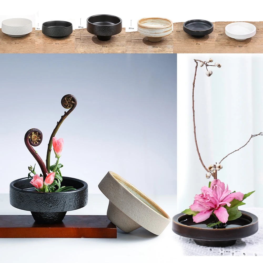 Ikebana Vase Kenzan - แจกันเซรามิกรูปกบญี่ปุ่น ikebana ช่อดอกไม้ญี่ปุ่นสไตล์วินเทจของตกแต่งบ้าน