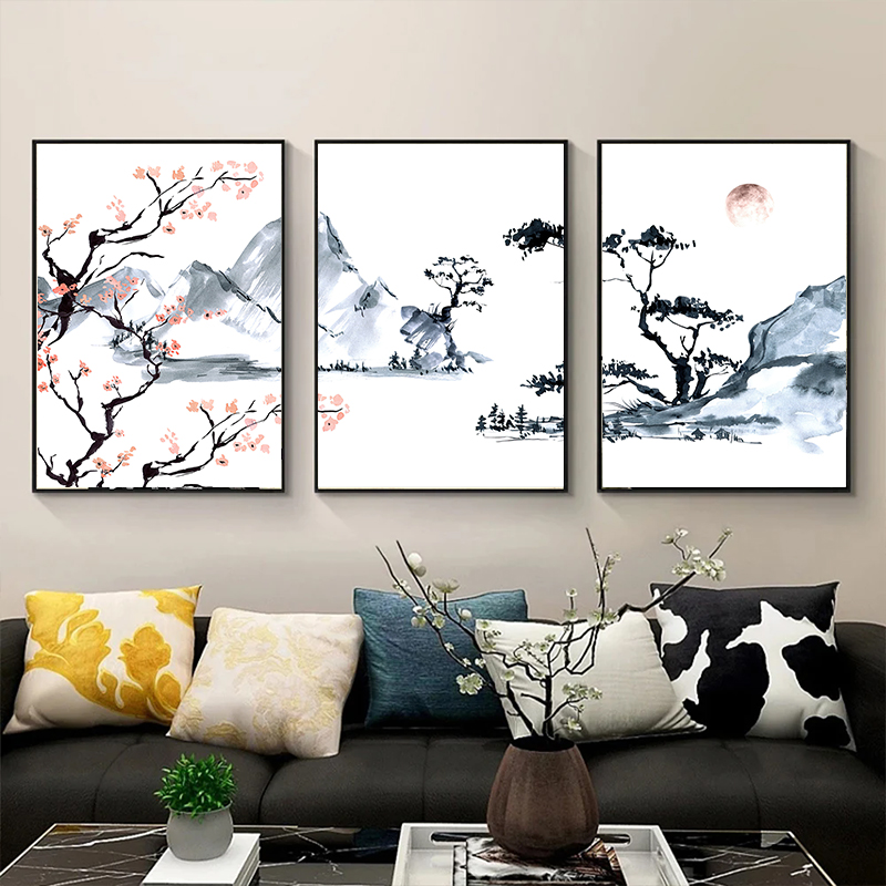 สไตล์ญี่ปุ่นต้นซากุระภาพวาดสีน - Japanese Lifestyle Home บทวิจารณ์และราคา