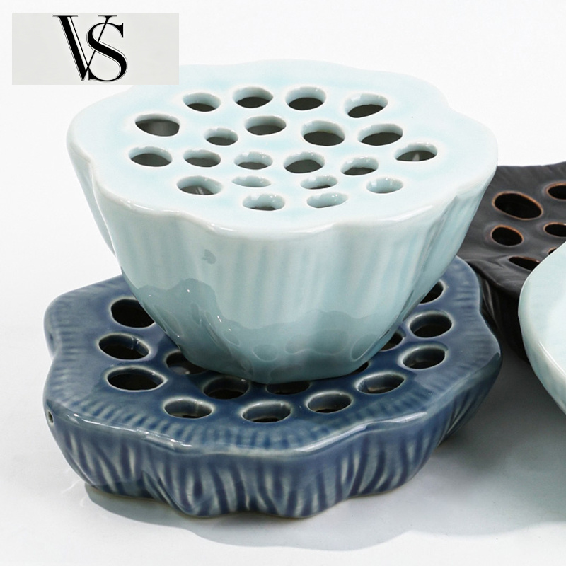 แจกันเซรามิกทรงฝักบัวสไตล์ญี่ป - Ikebana Vase Kenzan บทวิจารณ์และราคา
