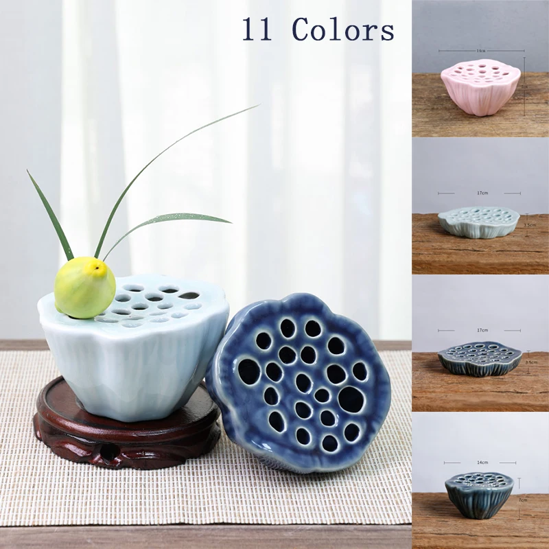 แจกันเซรามิกทรงฝักบัวสไตล์ญี่ป - Ikebana Vase Kenzan บทวิจารณ์และราคา