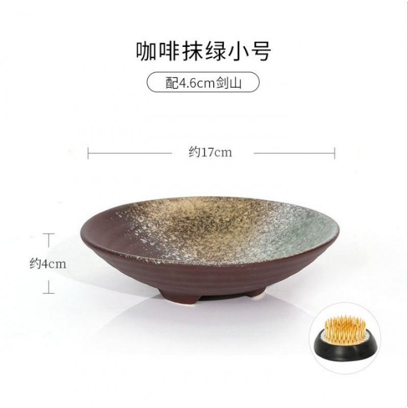 แจกันดอกไม้เซรามิกทรงสามขาแบบเ - Ikebana Vase Kenzan บทวิจารณ์และราคา